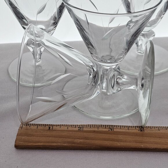 Libbey Simplicity Cocktail Champagne Coupes 4" set/4 vtg midcentury - Picture 7 of 8